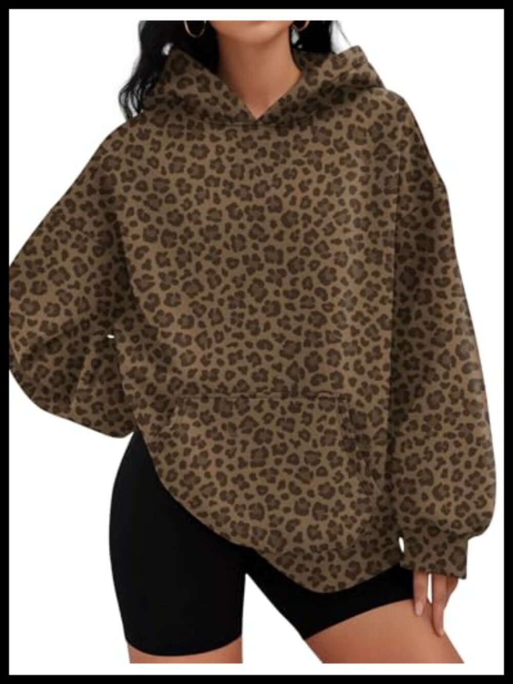 Oversized Fleece Lined Hoodie Sweatshirt Pullover with Pocket Casual